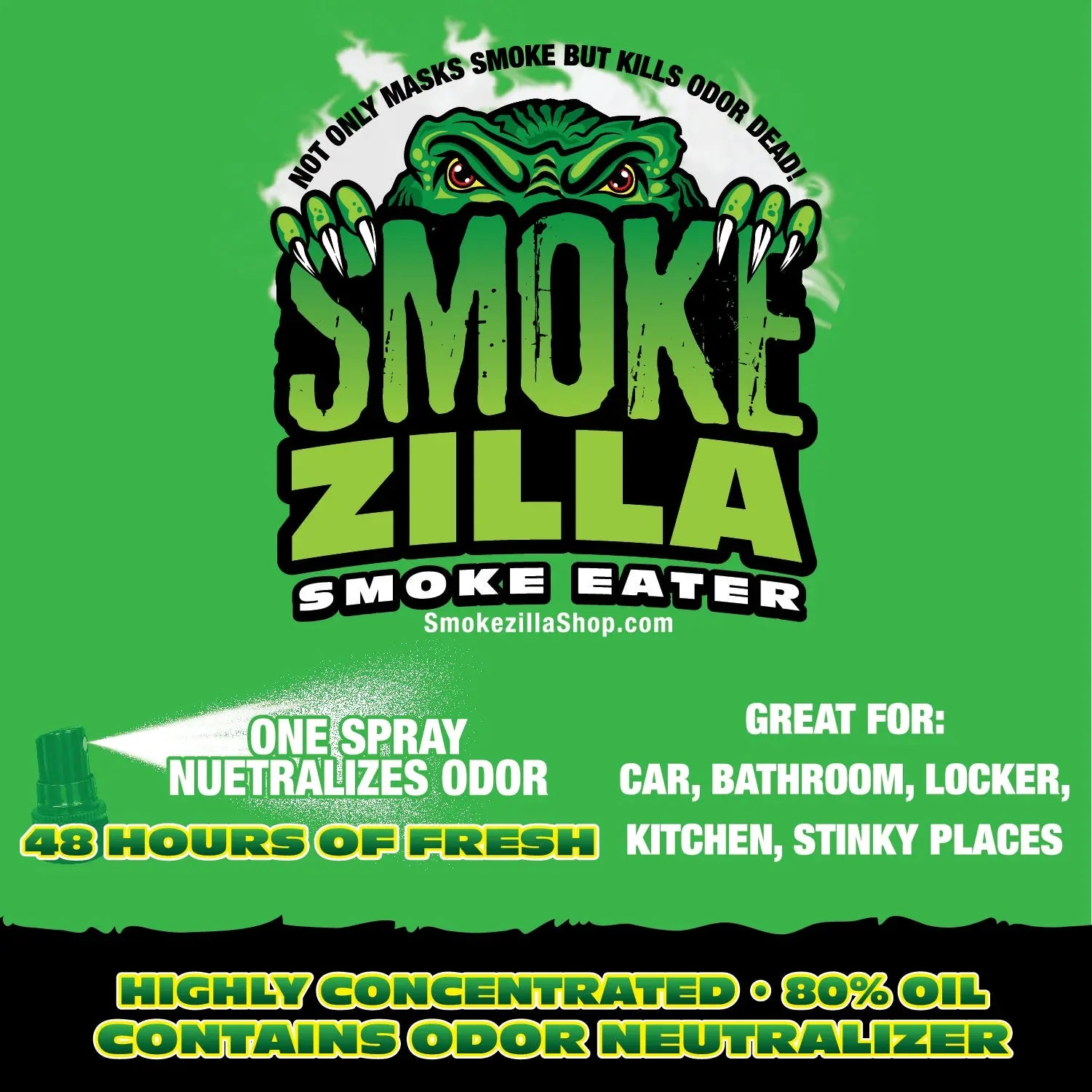 Air Freshener Smoke Eater Spray - 16 Pieces Per Retail Ready Display 22623 SMOKEZILLA