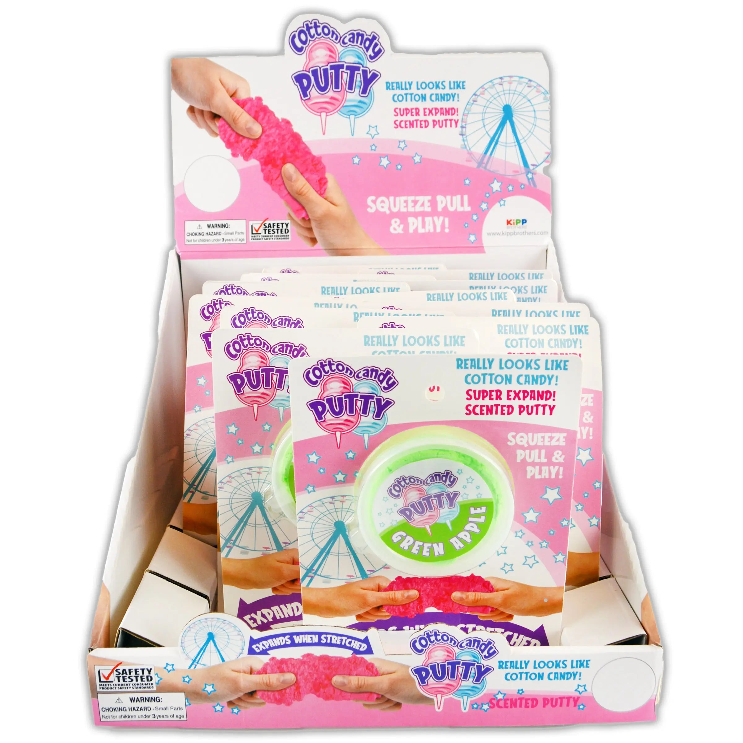Fidget Cotton Candy Putty Slime - 12 Pieces Per Retail Ready Display 22648 KIPP BROTHERS