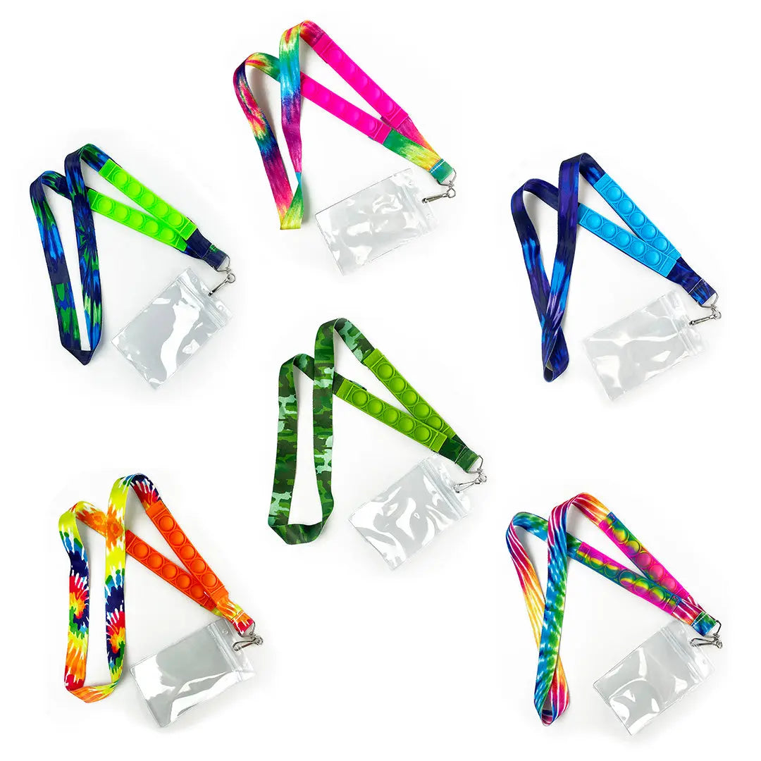 Fidget Pop Lanyard with Id Holder - 12 Pieces Per Retail Ready Display 22654 KIPP BROTHERS