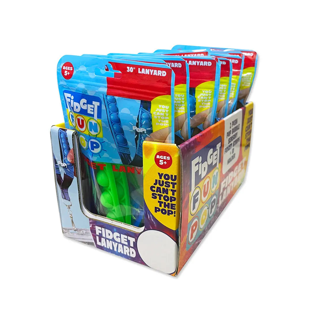 Fidget Pop Lanyard with Id Holder - 12 Pieces Per Retail Ready Display 22654 KIPP BROTHERS