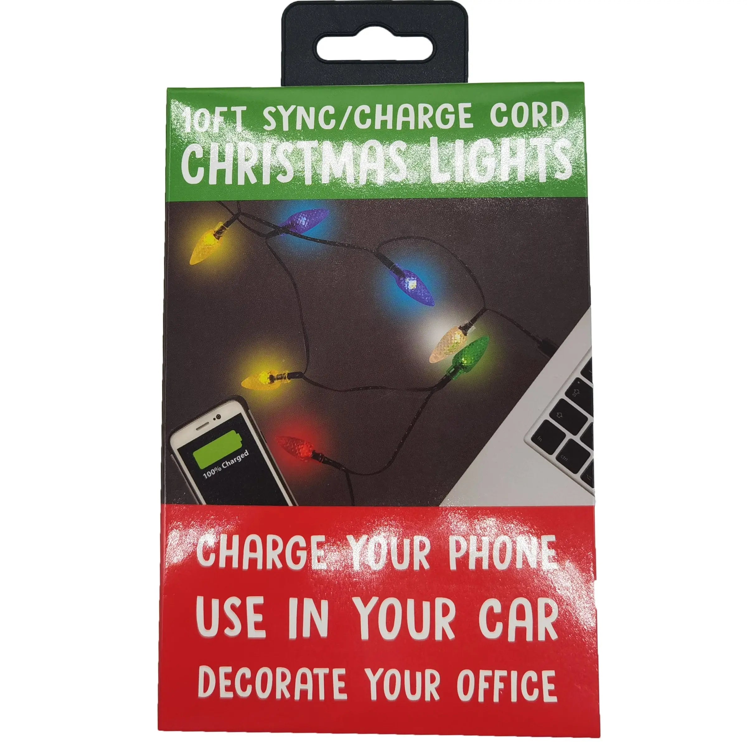Christmas Light 10FT Sync and Charge Cable - 12 Pieces Per Pack 22667 NOVELTY INC