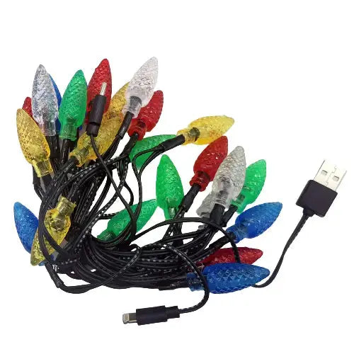 Christmas Light 3FT USB-to-Lightning / USB-C Sync and Charge Cables - 6 Pieces Per Display 25327 NOVELTY INC