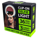 Rechargeable Clip On Selfie Light - 6 Pieces Per Retail Ready Display 22669 GADGET GEAR