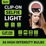 Rechargeable Clip On Selfie Light - 6 Pieces Per Retail Ready Display 22669 GADGET GEAR