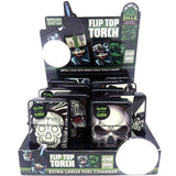 Glow in The Dark Flip Top Torch Lighter - 12 Pieces Per Retail Ready Display 22671 SMOKEZILLA