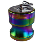 Metal 4 Piece Rainbow Grinder with Crank - 6 Pieces Per Retail Ready Display 22703 SMOKEZILLA