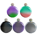 5 oz Stainless-Steel Round Flask with Sparkle Lid - 6 Pieces Per Retail Ready Display 22772 ROUGHNECK