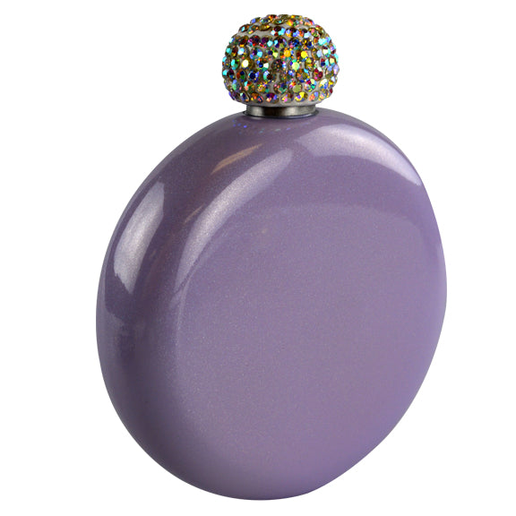 5 oz Stainless-Steel Round Flask with Sparkle Lid - 6 Pieces Per Retail Ready Display 22772 ROUGHNECK