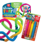 Bendy Fidget Tubes 4 Pack Set - 12 Pieces Per Pack 22938 KIPP BROTHERS