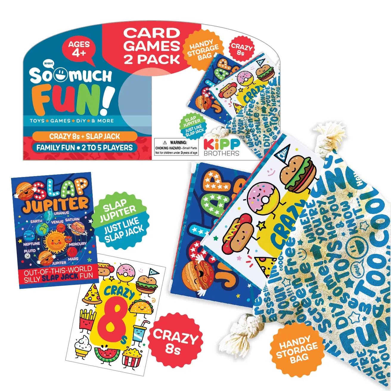 Family Card Game 2 Pack Set - 12 Pieces Per Pack 22962 KIPP BROTHERS