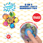 Fidget Pop Spinner Toy - 24 Pieces Per Retail Ready Display 23035 KIPP BROTHERS