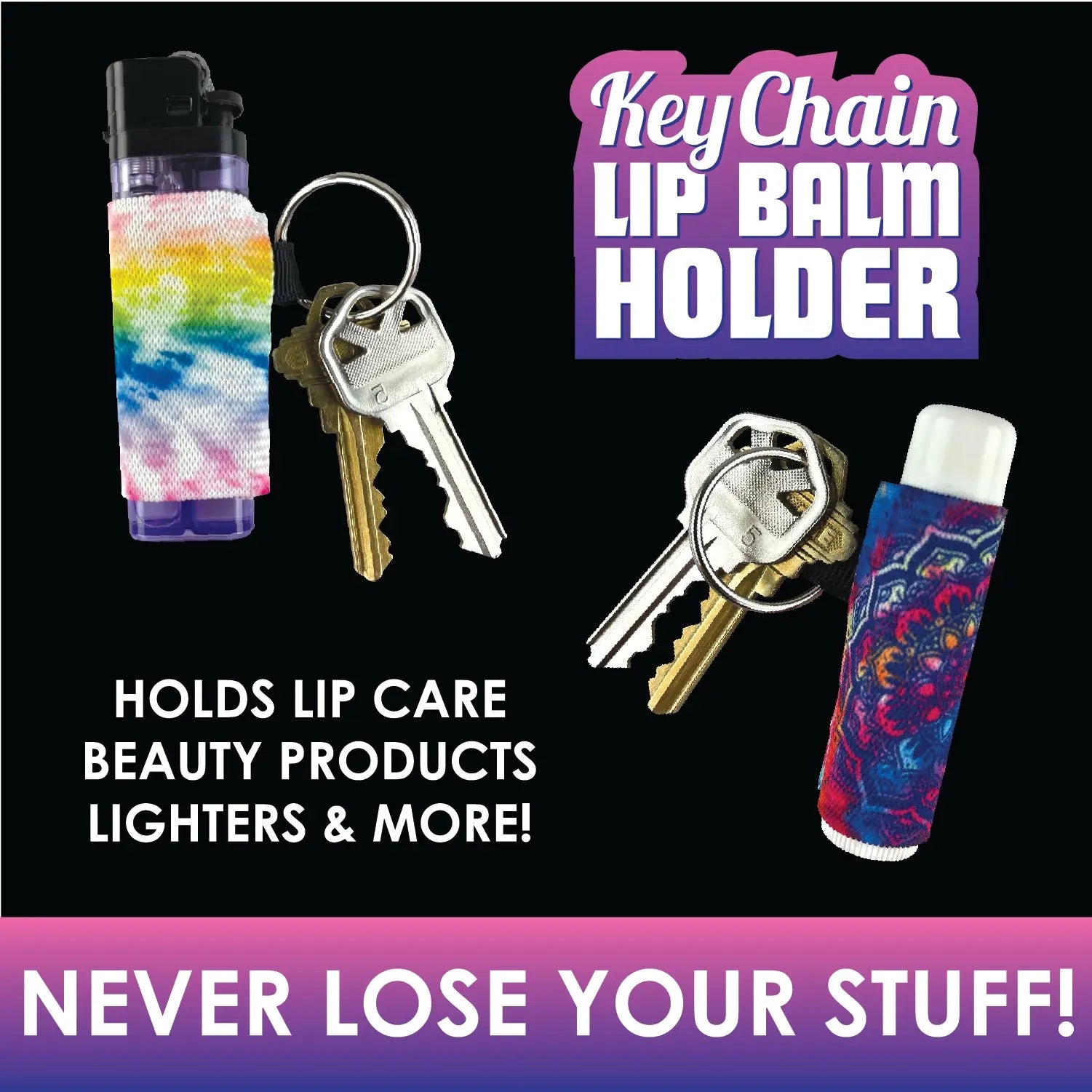 Neoprene Lighter Case Key Chain - 12 Pieces Per Retail Ready Display 23036 SMOKEZILLA