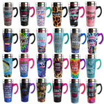 16 oz Travel Mug Assortment Floor Display - 24 Pieces Per Retail Ready Display 88388 NOVELTY INC