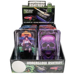 Glass Ashtray with LED Light Design - 6 Pieces Per Retail Ready Display 23103 SMOKEZILLA