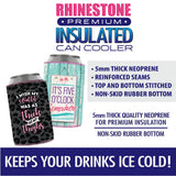 Neoprene Rhinestone Can and Bottle Cooler - 6 Per Retail Ready Display 23131 POLAR GEAR