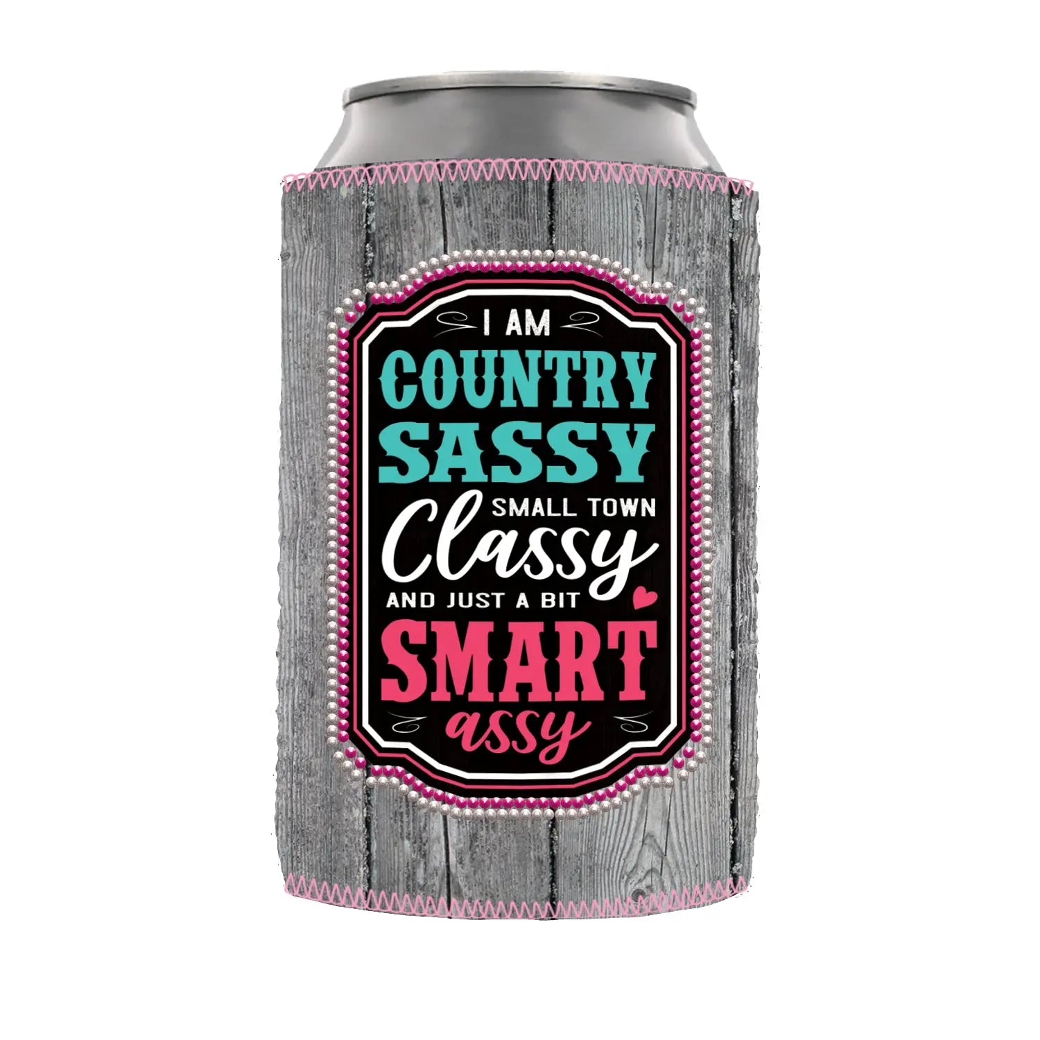 Neoprene Rhinestone Can and Bottle Cooler - 6 Per Retail Ready Display 23133 POLAR GEAR