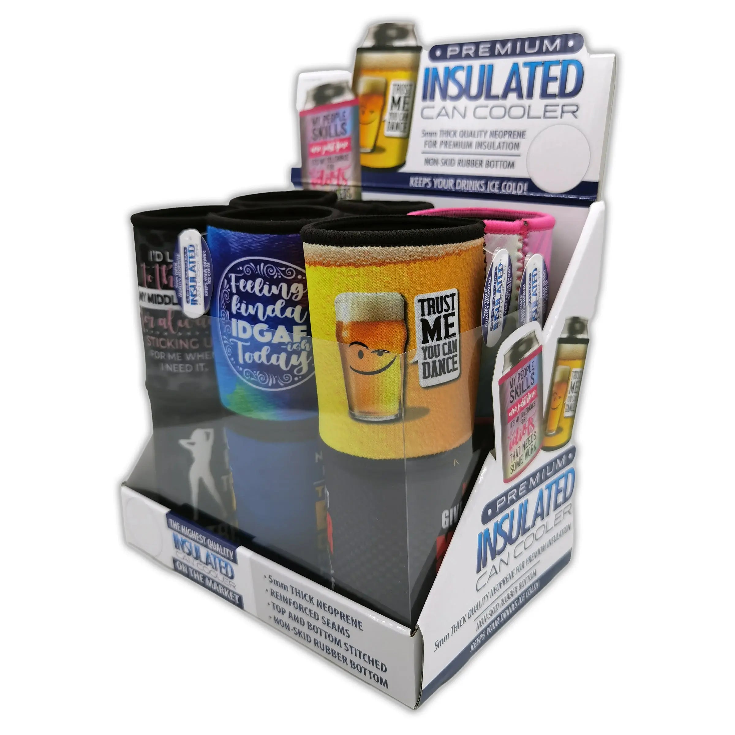 Neoprene Can & Bottle Cooler - 12 Pieces Per Retail Ready Display 23136 POLAR GEAR