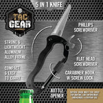 5-In-1 Carabiner Knife Tool - 6 Pieces Per Retail Ready Display 23304 TAC GEAR