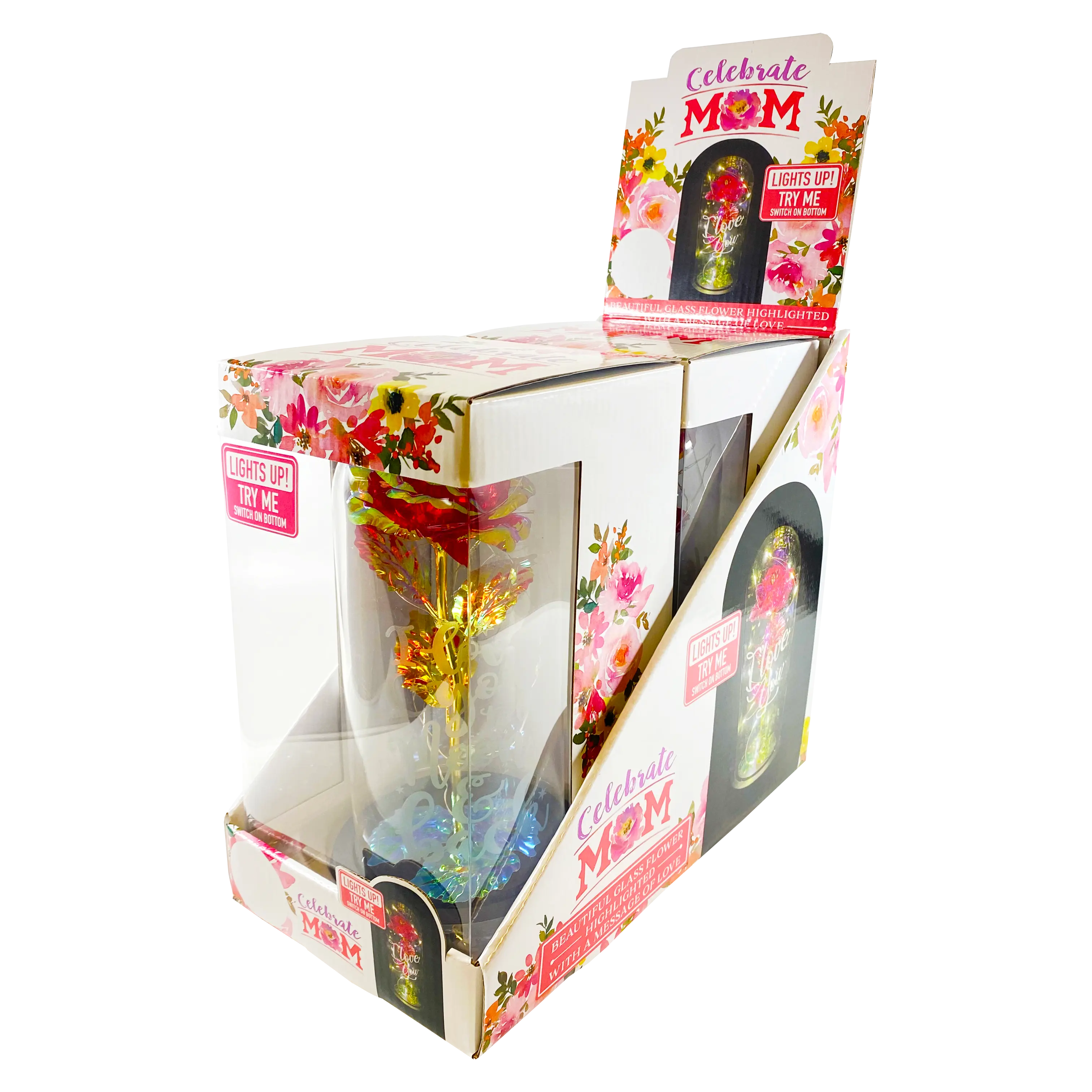 Mother's Day Celebrate Mom Jumbo Glass Keepsake - 2 Pieces Per Retail Ready Display 23338 KIPP BROTHERS