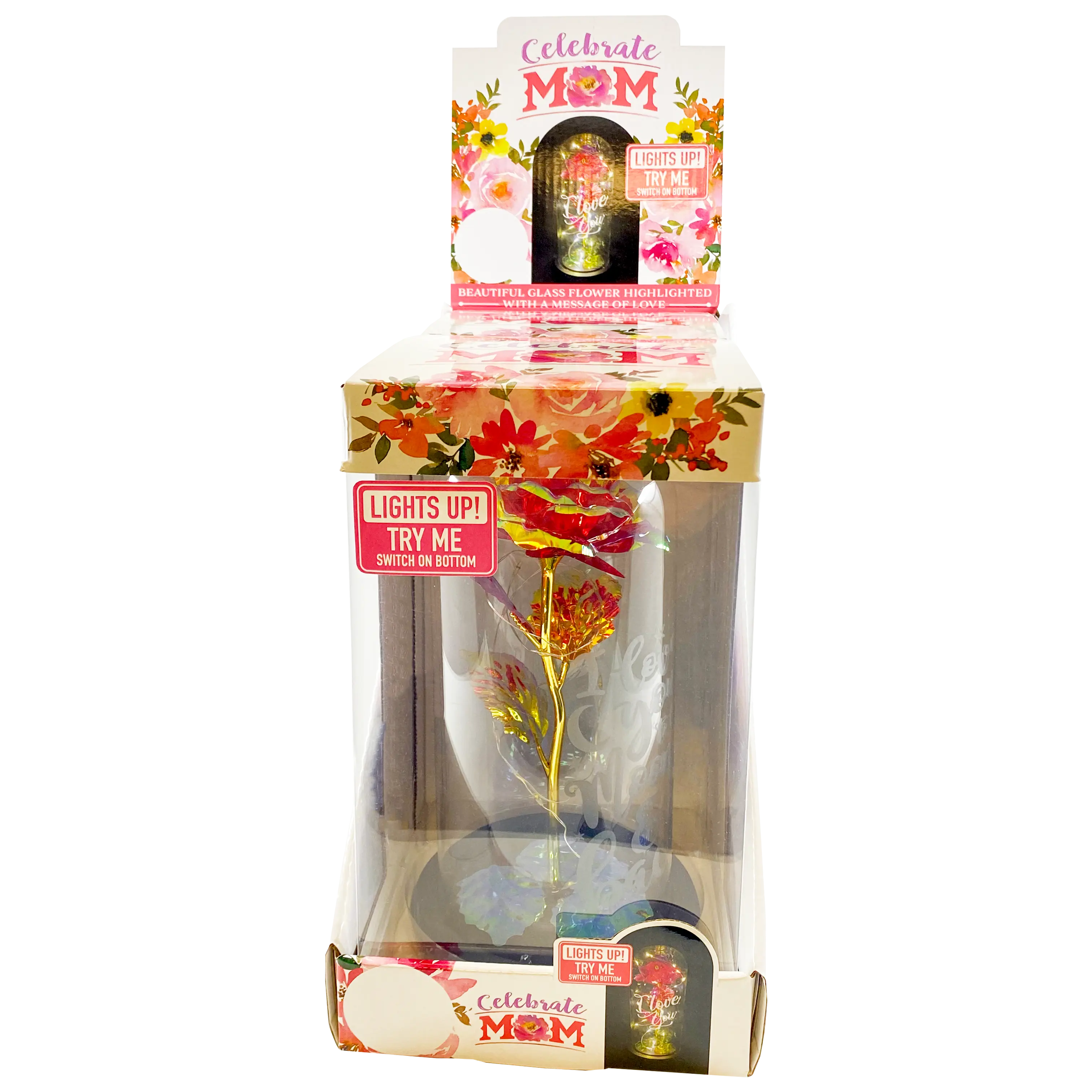 Mother's Day Celebrate Mom Jumbo Glass Keepsake - 2 Pieces Per Retail Ready Display 23338 KIPP BROTHERS