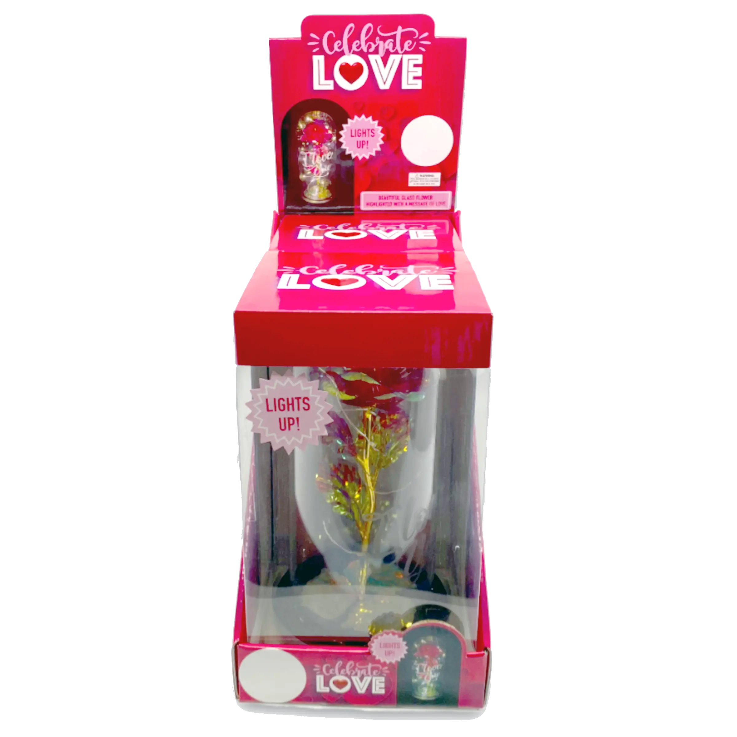 Valentine's Day Celebrate Love Jumbo Glass Keepsake - 2 Pieces Per Retail Ready Display 23400 KIPP BROTHERS