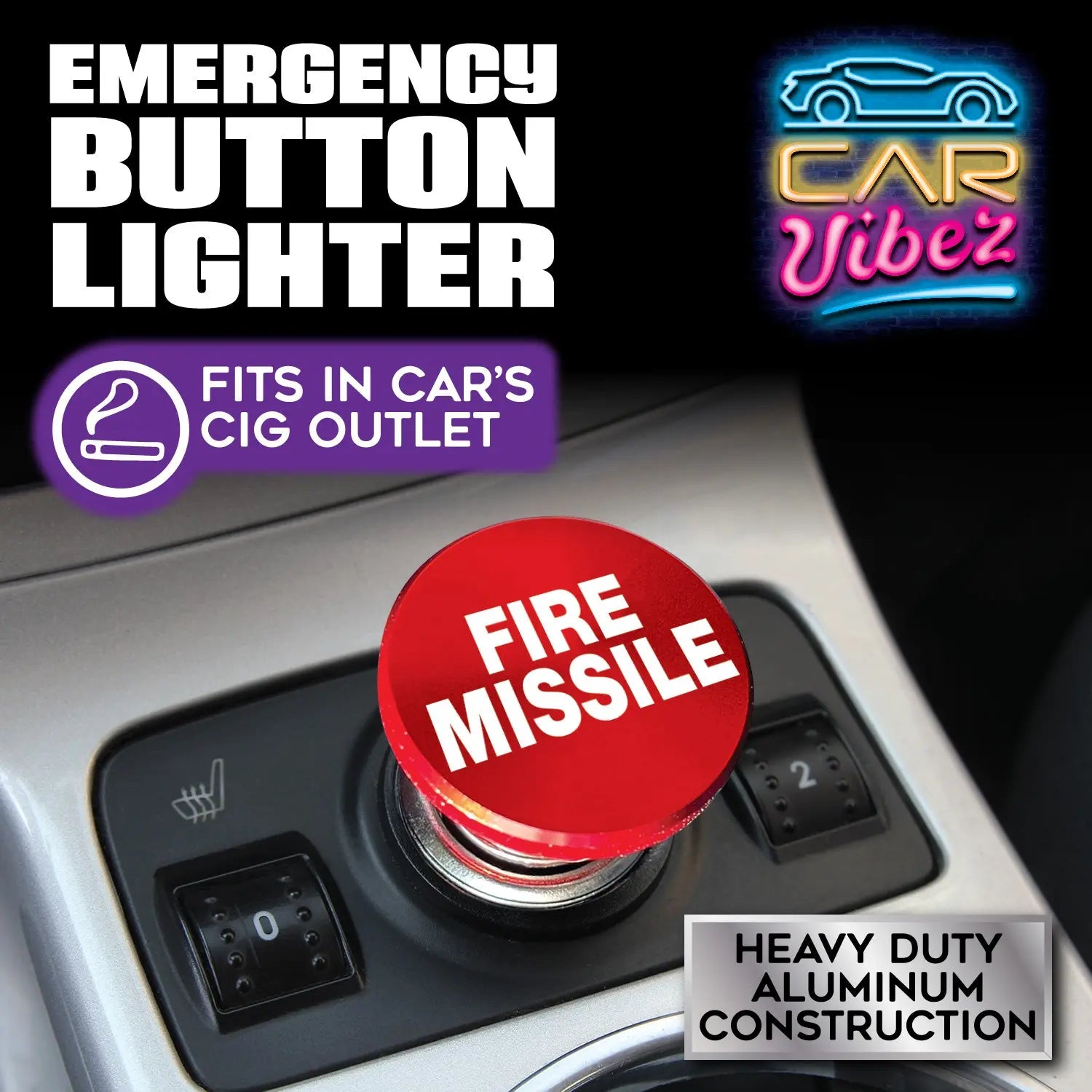 Electric Coil Button Lighter - 12 Pieces Per Retail Ready Display 23577 CAR VIBEZ