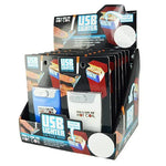 Cigarette Pack Thin USB Coil Lighter - 12 Pieces Per Retail Ready Display 23607 NOVELTY INC