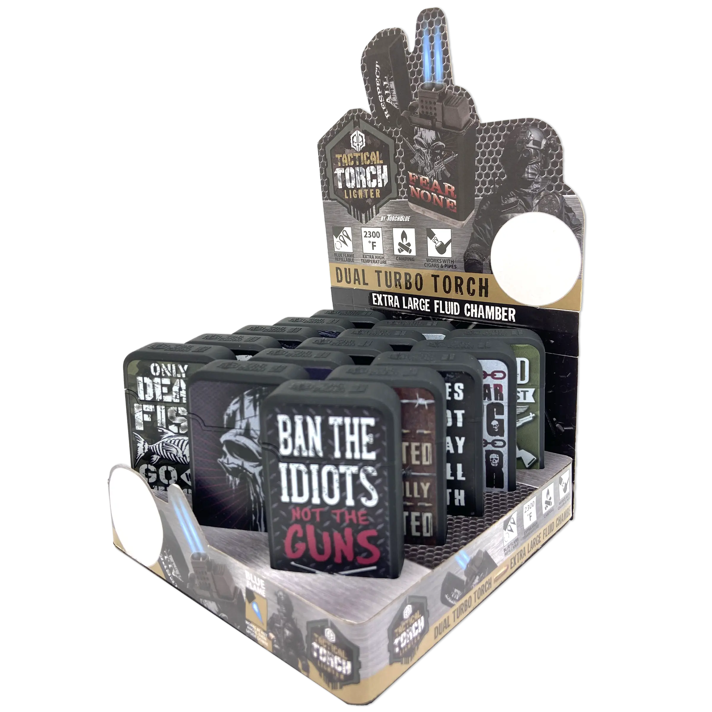 Patriotic Tac Gear Dual Torch Lighter - 15 Pieces Per Retail Ready Display 23637 TAC GEAR
