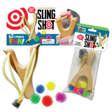 Classic Wooden Sling Shot with Spiky Balls - 12 Pieces Per Pack 23669