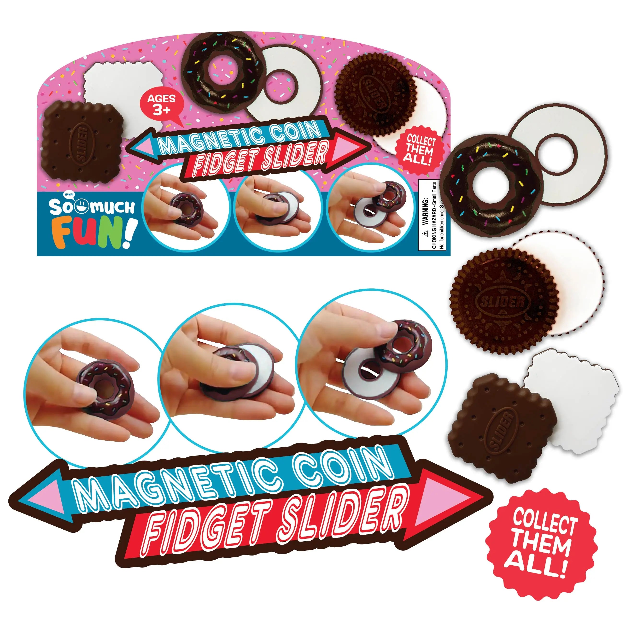 Fidget Magnetic Coin Slide Toy - 12 Pieces Per Pack 23686 KIPP BROTHERS