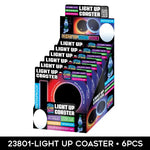 Mood Light LED Light-Up Coaster - 6 Pieces Per Retail Ready Display 23801 CAR VIBEZ