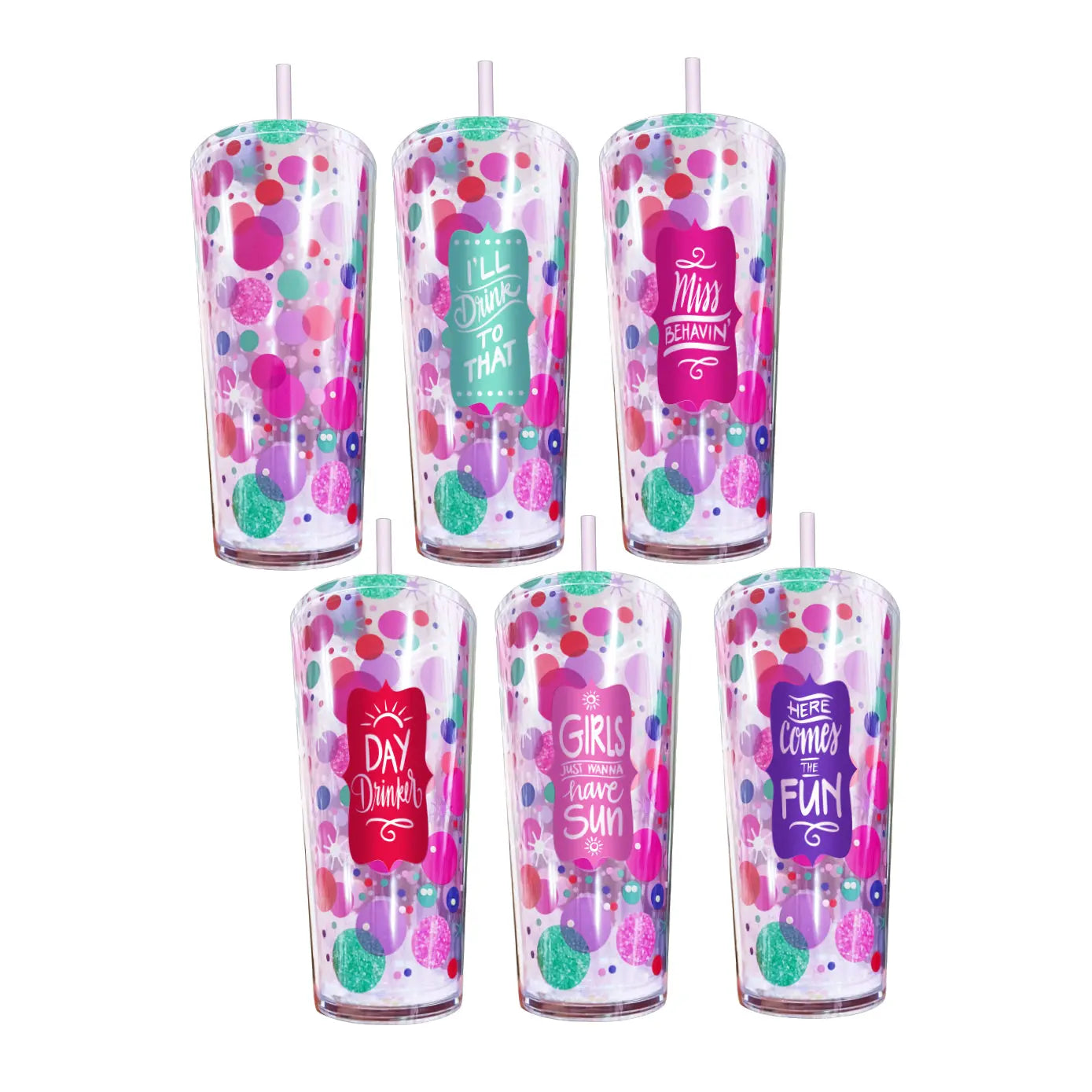 Summer Drinkware Assortment Floor Display - 42 Pieces Per Retail Ready Display 88470 KIPP BROTHERS