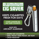 Metal Tube Cigarette Saver with Carabineer - 12 Pieces Per Retail Ready Display 23865 SMOKEZILLA