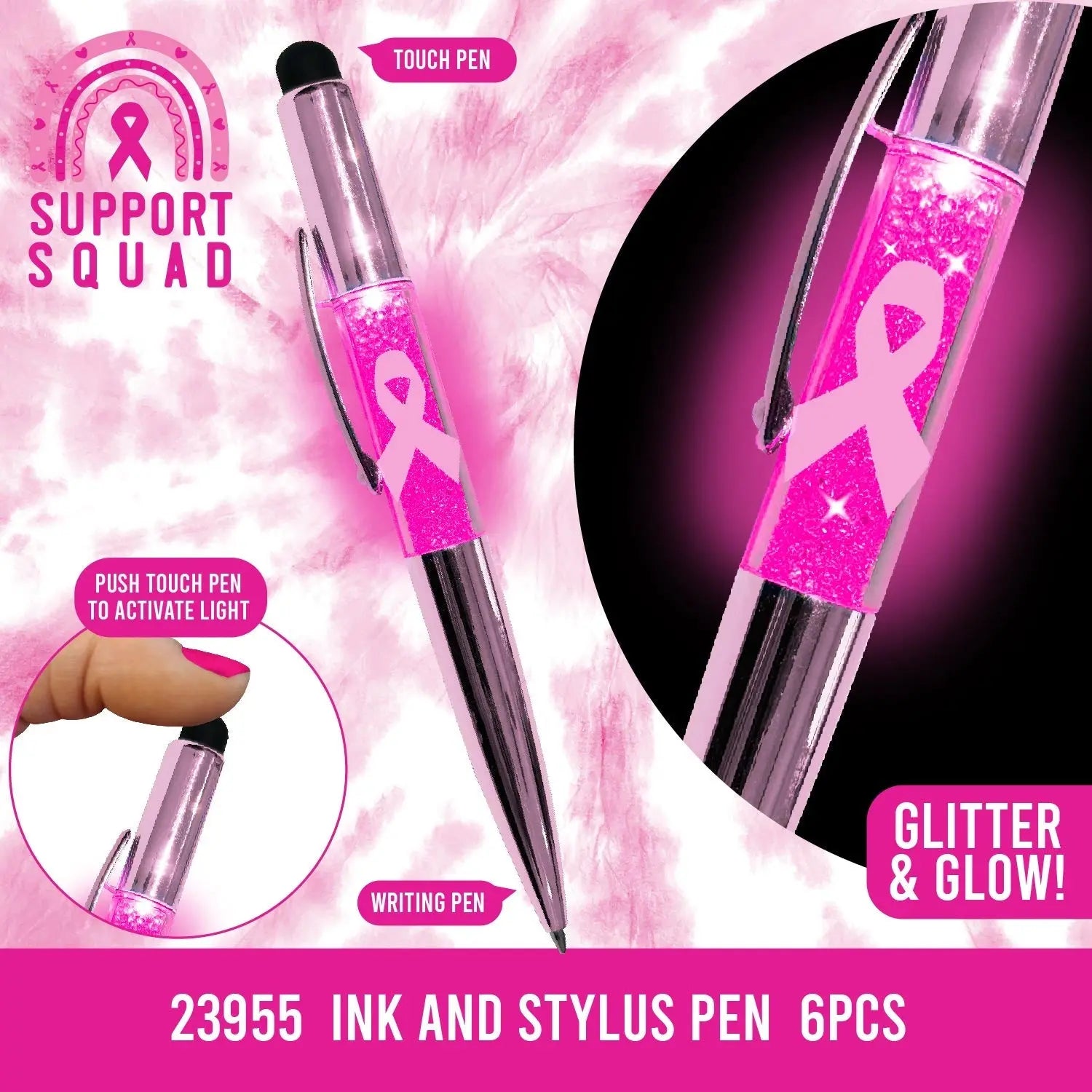 Breast Cancer Awareness Pink Assortment Floor Display - 84 Pieces Per Retail Ready Display 88474 NOVELTY INC