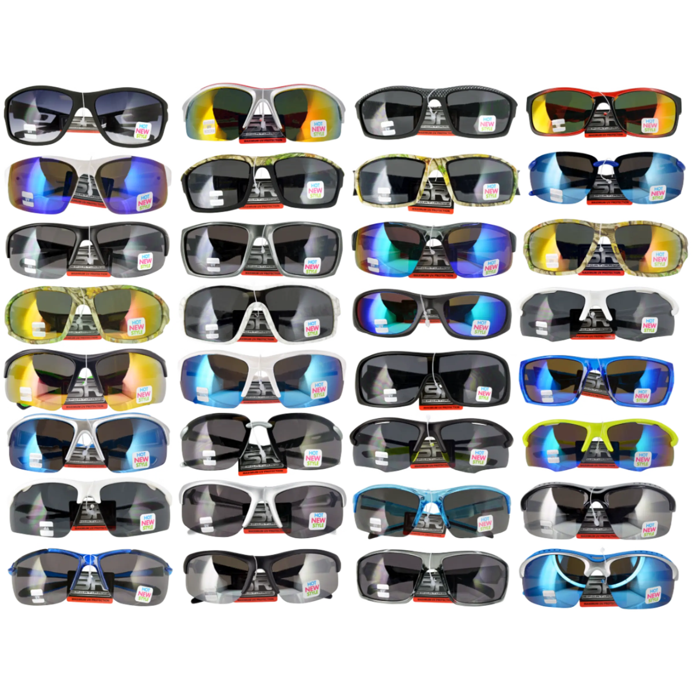 Sunglasses Refill Sport Rayz Assortment - 48 Pieces Per Pack 22861 DRIVER'S EDGE
