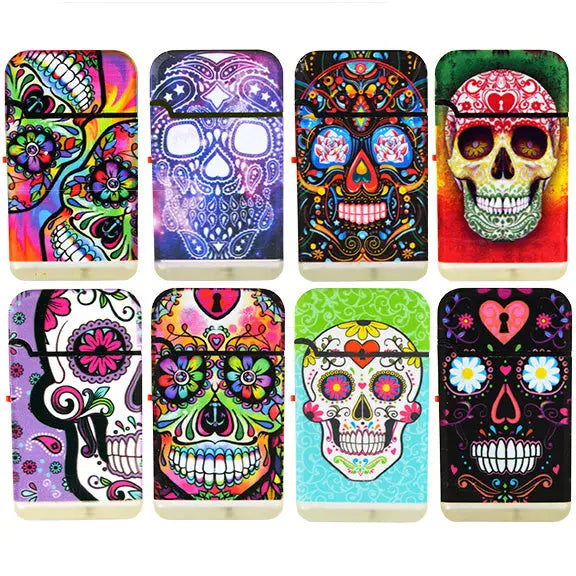 Sugar Skull Dual Torch Lighter - 15 Pieces Per Retail Ready Display 25184 SMOKEZILLA