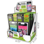 Phone Wallet Dual Pocket Spandex - 12 Pieces Per Retail Ready Display 25469 GADGET GEAR