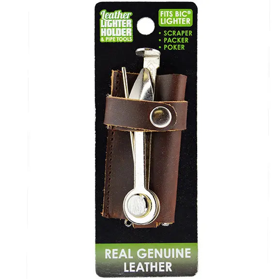 Leather Lighter Case With Tools  - 6 Pieces Per Retail Ready Display 25592 SMOKEZILLA
