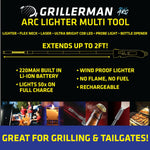 Electric Grill Lighter with LED Light - 6 Pieces Per Retail Ready Display 25631 TORCH BLUE