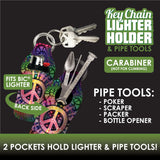Neoprene Lighter Case Key Chain with Tools - 12 Pieces Per Retail Ready Display 26124 SMOKEZILLA