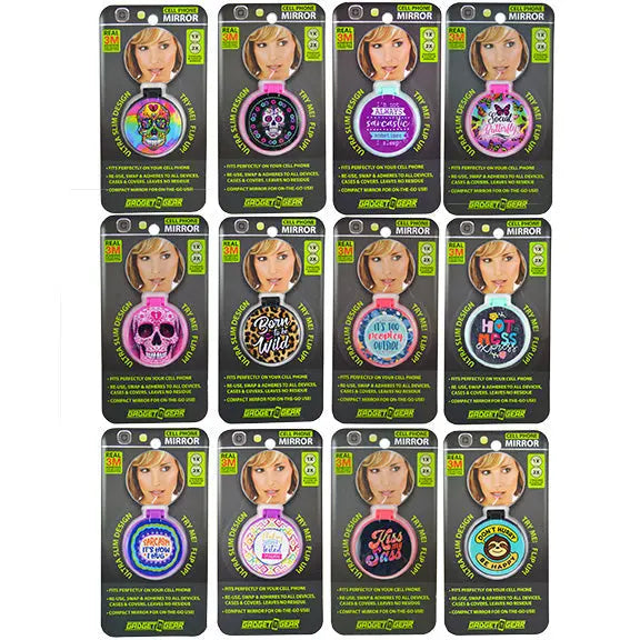 Cell Phone Socket with Mirror - 12 Pieces Per Retail Ready Display 26373 GADGET GEAR