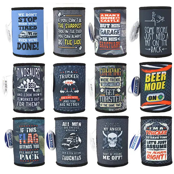 Neoprene Can and Bottle Cooler - 12 Pieces Per Retail Ready Display 26602 POLAR GEAR