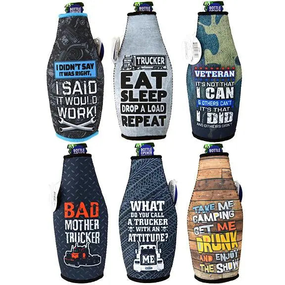 Neoprene Can and Bottle Cooler - 6 Pieces Per Retail Ready Display 26612 POLAR GEAR