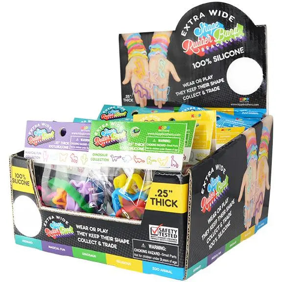 Silicone Extra Wide Shaped Bracelet Pack - 24 Pieces Per Retail Ready Display 26640 KIPP BROTHERS