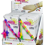 Neon Color Silicone Prayer Bracelet 3 Pack - 12 Pieces Per Retail Ready Display 28429 NOVELTY INC