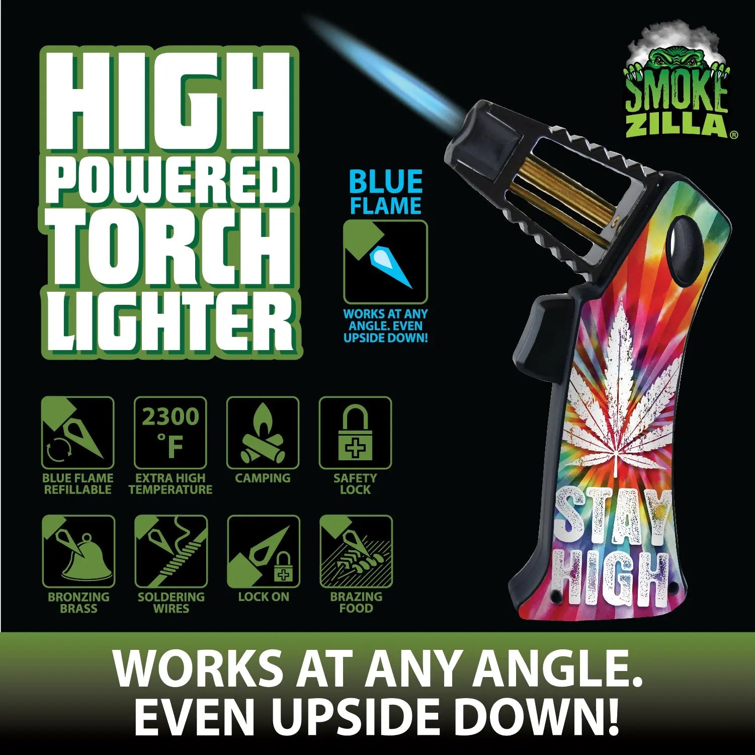 Zinc Torch Lighter- 6 Pieces Per Retail Ready Display 30018 SPICY ZILLA