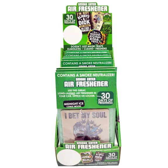 Smoke Eater Hanging Air Freshener - 12 Pieces Per Retail Ready Display 30035 SPICY ZILLA