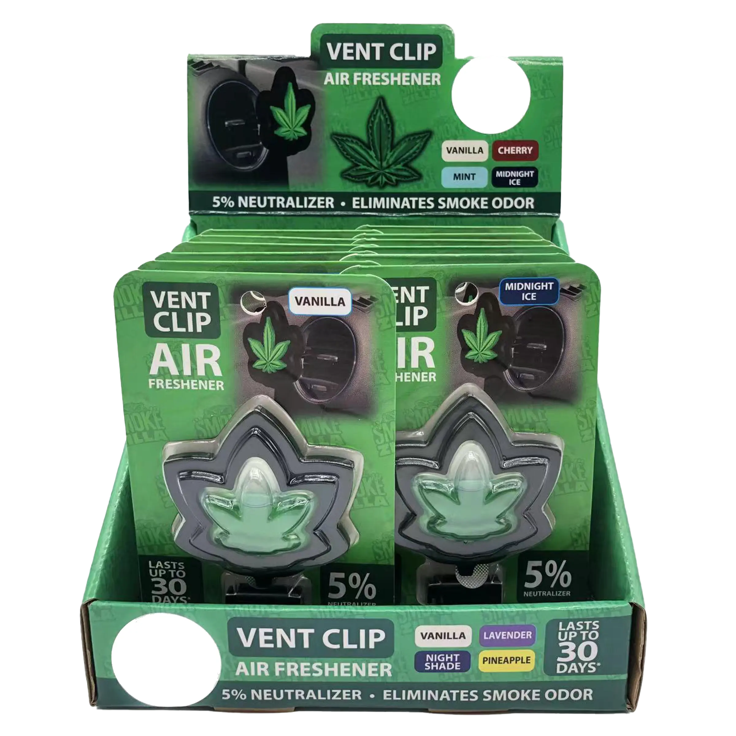 Smoke Eater Vent Clip Air Freshener - 12 Pieces Per Retail Ready Display 30036 SPICY ZILLA
