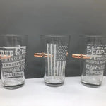 16 oz Tac Gear Bullet Patriotic Pint Glass - 6 Pieces Per Retail Ready Display 23151 TAC GEAR