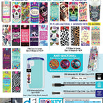 Travel Tissue and Wipe Assortment Floor Display - 68 Pieces Per Retail Ready Display 88291 GADGET GEAR